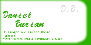 daniel burian business card